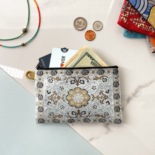 Handmade Coin Purse, Fabric Pouch, Boho Purse