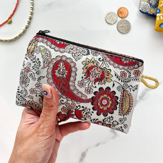 Cute Coin Purse for Women, Boho Coin Purse, Zipper Pouch