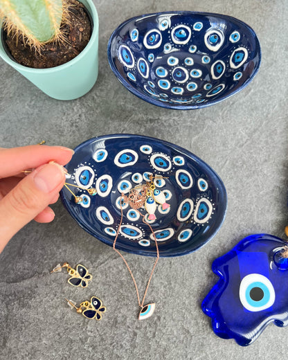 Evil Eye Small Bowl, Trinket Dish, Pinch Bowls, Ceramic Bowl