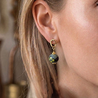 Ceramic Beaded Earrings, Boho Earrings, Boho Jewelry