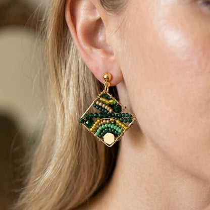 Beaded Earrings, Handmade Earrings, Bohemian Jewelry