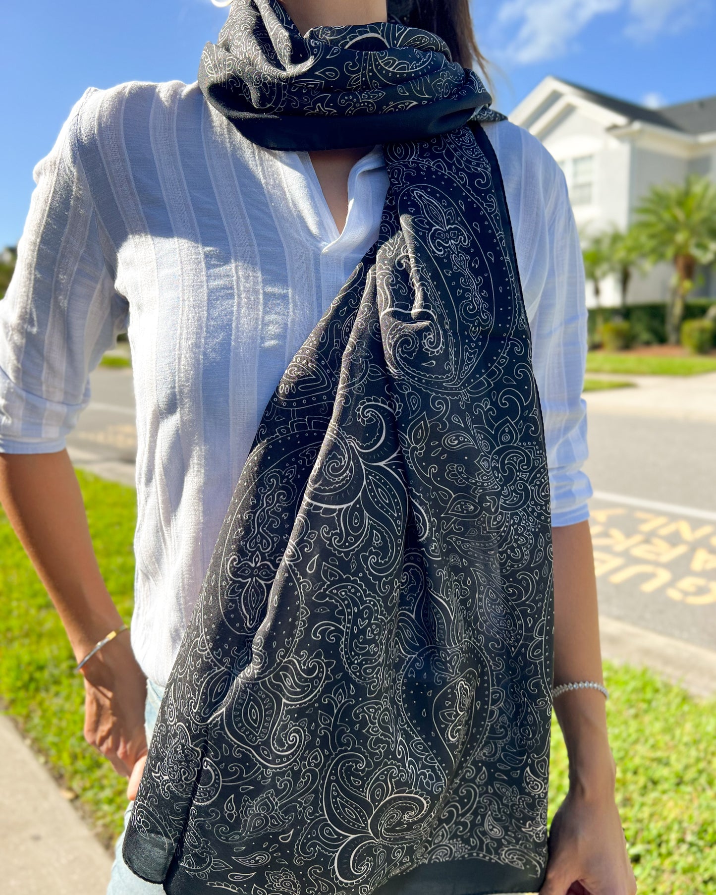 Paisley Wrap, Soft and Silky Pashmina, Wraps and Shawls