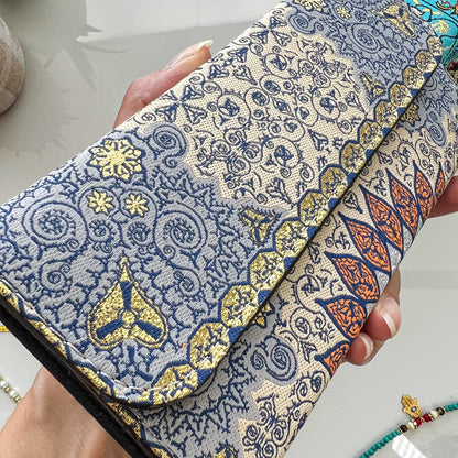 Handmade Wallet for Women, Bohemian Style Trifold Wallet