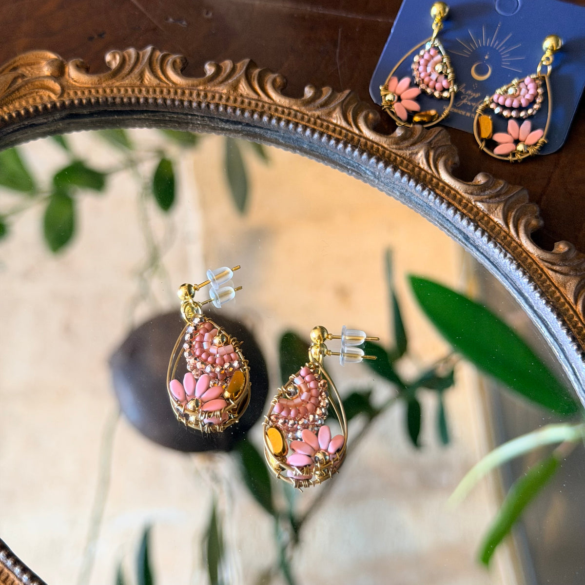 Floral Earrings, Handmade Beaded Earrings, Cute Jewelry,