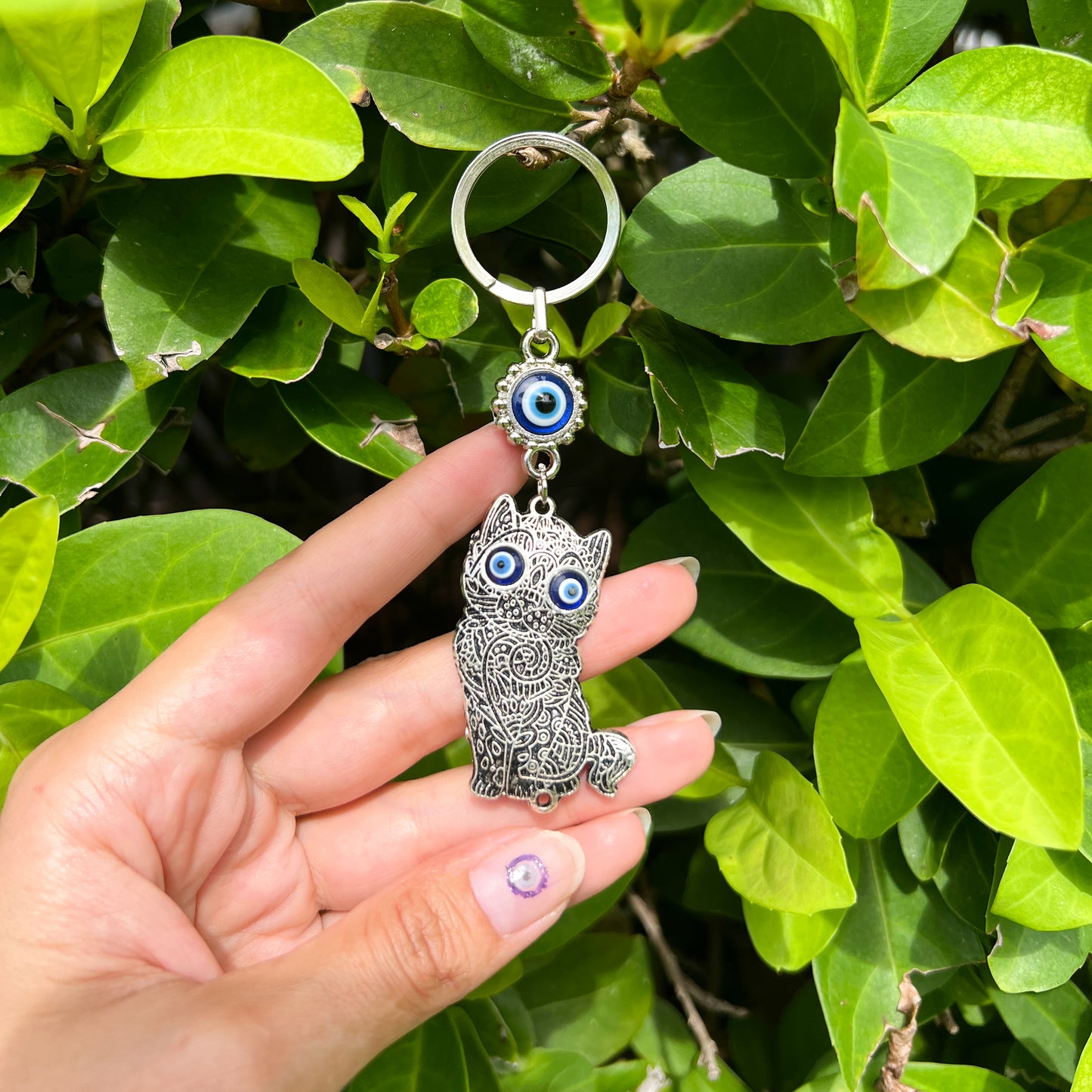 Cute Keychain, Cat Design Keychain