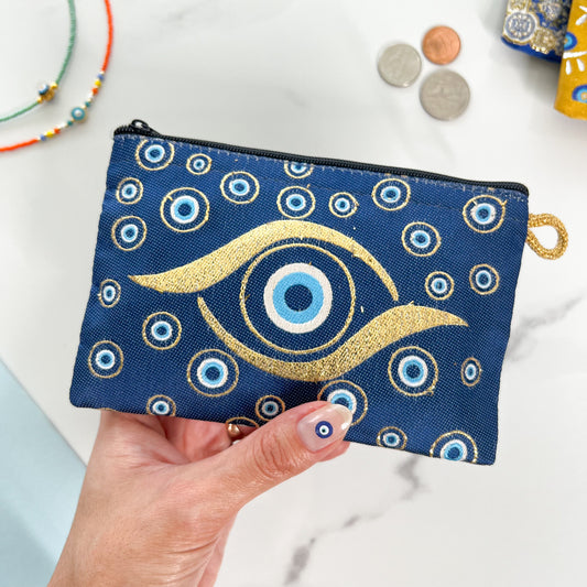 Boho Coin Purse, Small Zipper Pouch, Cute Coin Purse