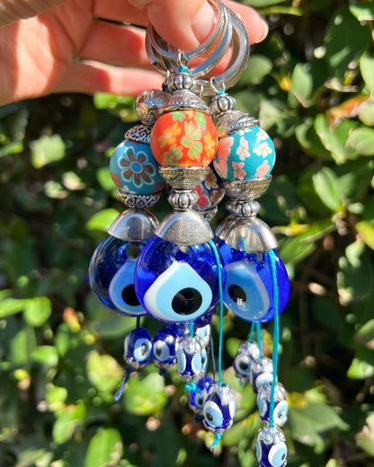 Evil Eye Keychain, Handmade Boho Keychain, Cute Keychain