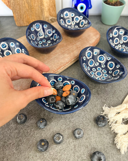 Evil Eye Small Bowl, Trinket Dish, Pinch Bowls, Ceramic Bowl