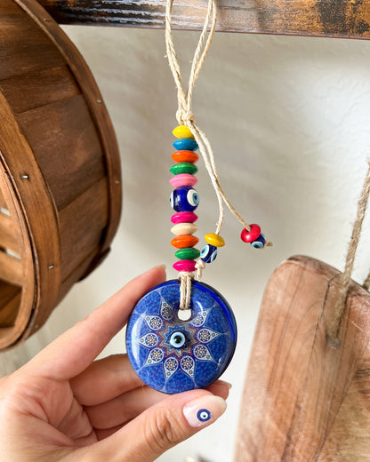 Small Evil Eye Wall Hanging, Colorful Wall Decor