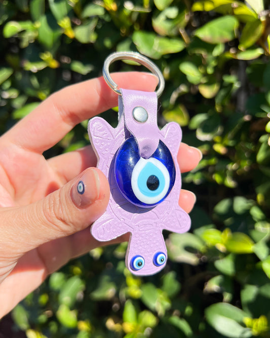 Turtle Keychain, Cute Keychain, Evil Eye Keychain, Lucky Keychain