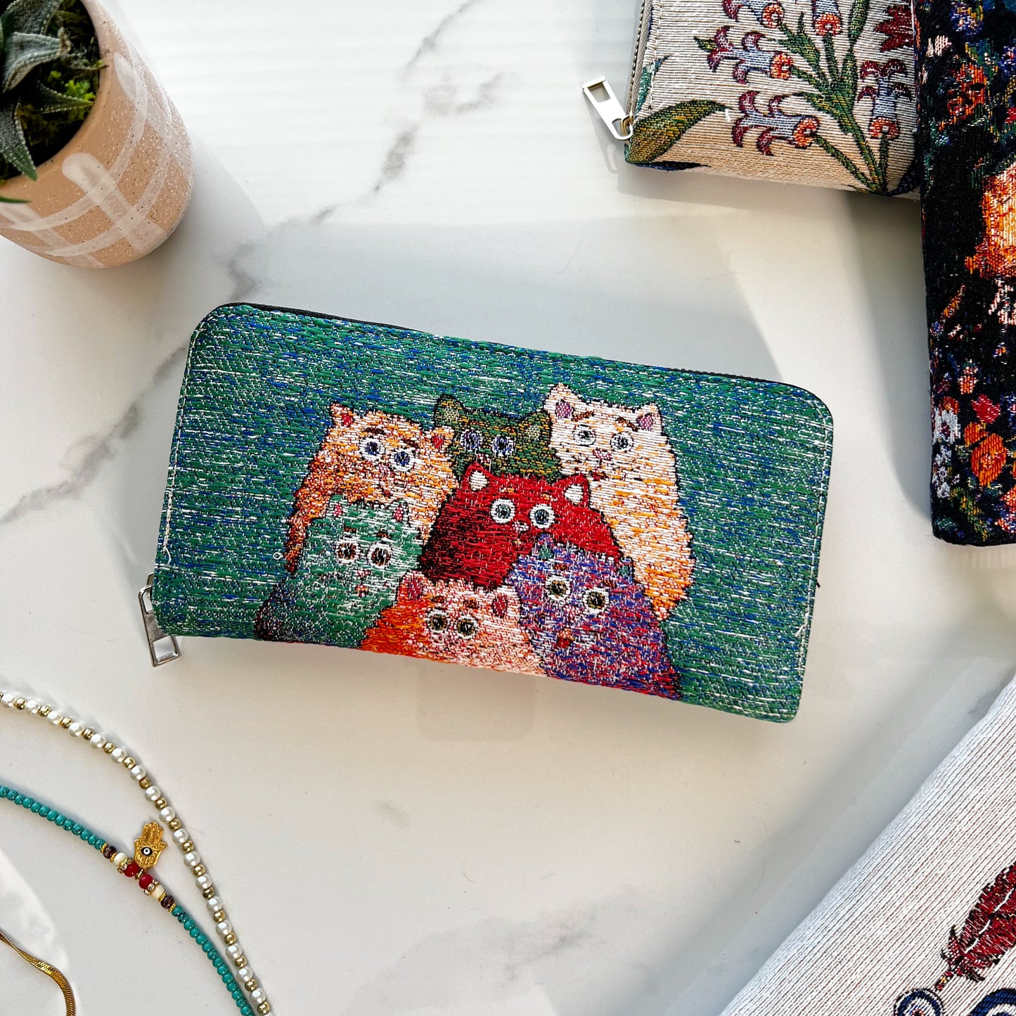 Cute Wallet For Women, Cat Lover Gift, Boho Wallet