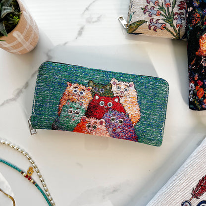 Cute Wallet For Women, Cat Lover Gift, Boho Wallet