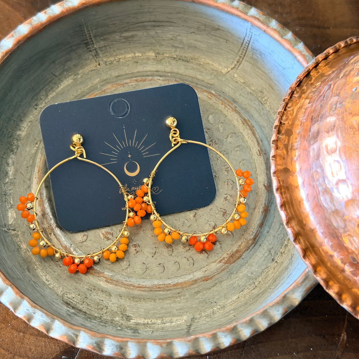 Colorful Earrings, Hoop Earrings, Handmade Jewelry