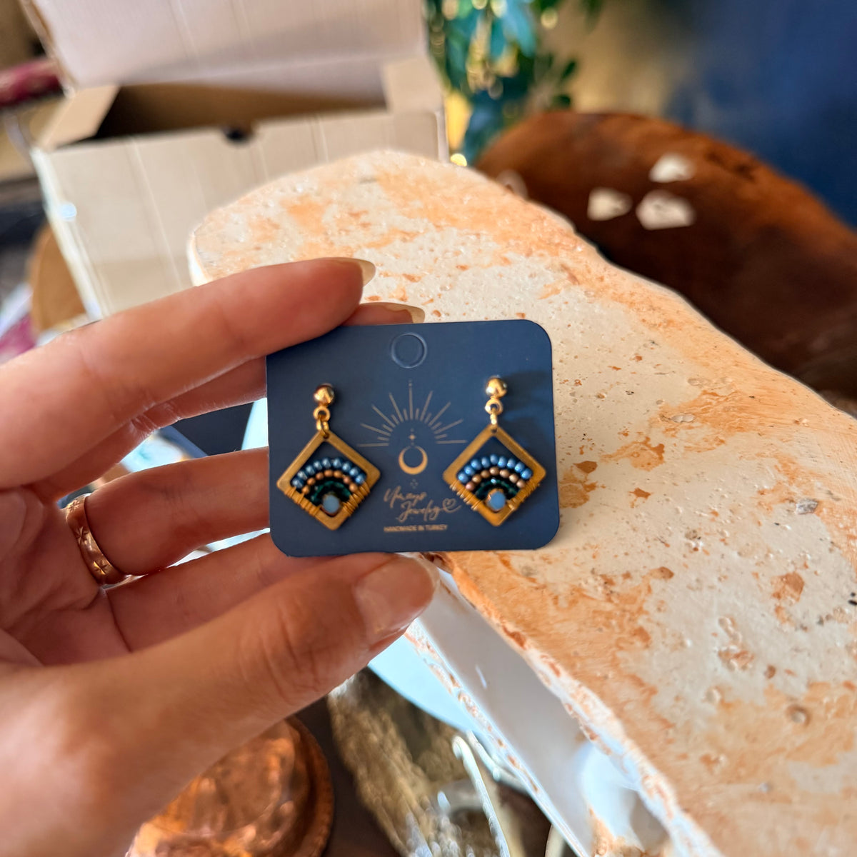 Minimalist Jewelry, Handmade Earring, Beaded Earrings