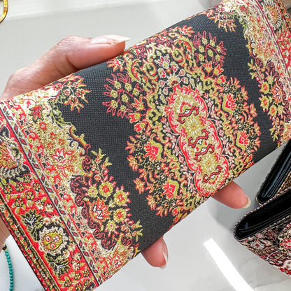 Rug Design Wallet, Medium Wallet, Trifold Wallet for Women