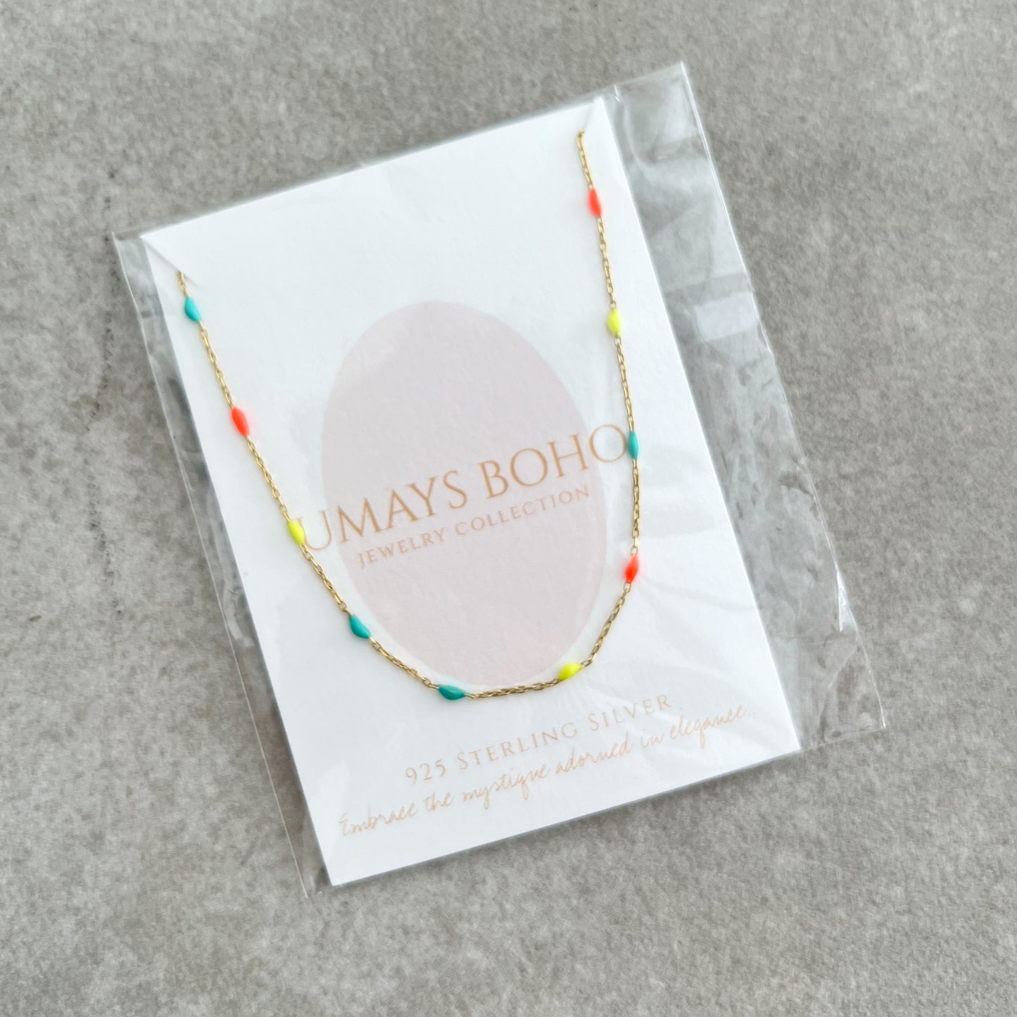 Cute Necklace, Sterling Silver Necklace with Beads
