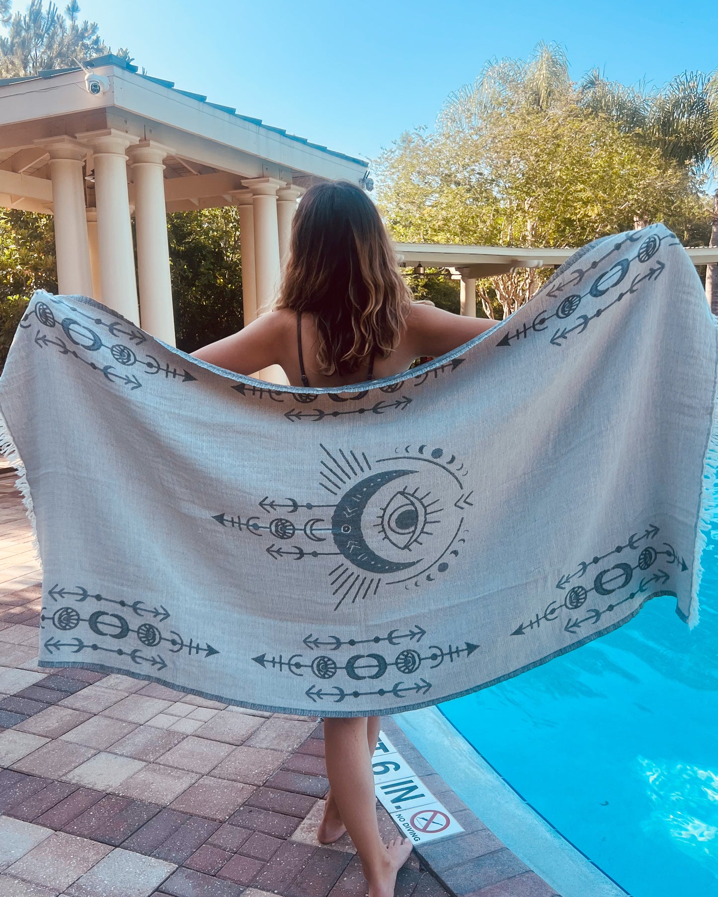 Turkish Cotton Throw, Small Blanket, Yoga Towel, Beach Towel