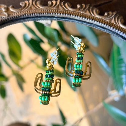 Cactus Earrings, Cute Earrings, Handmade Jewelry