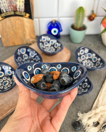 Evil Eye Small Bowl, Trinket Dish, Pinch Bowls, Ceramic Bowl