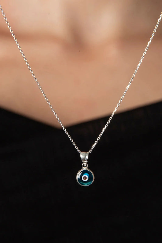 Evil Eye Necklace for Women, 925 Sterling Silver Necklace