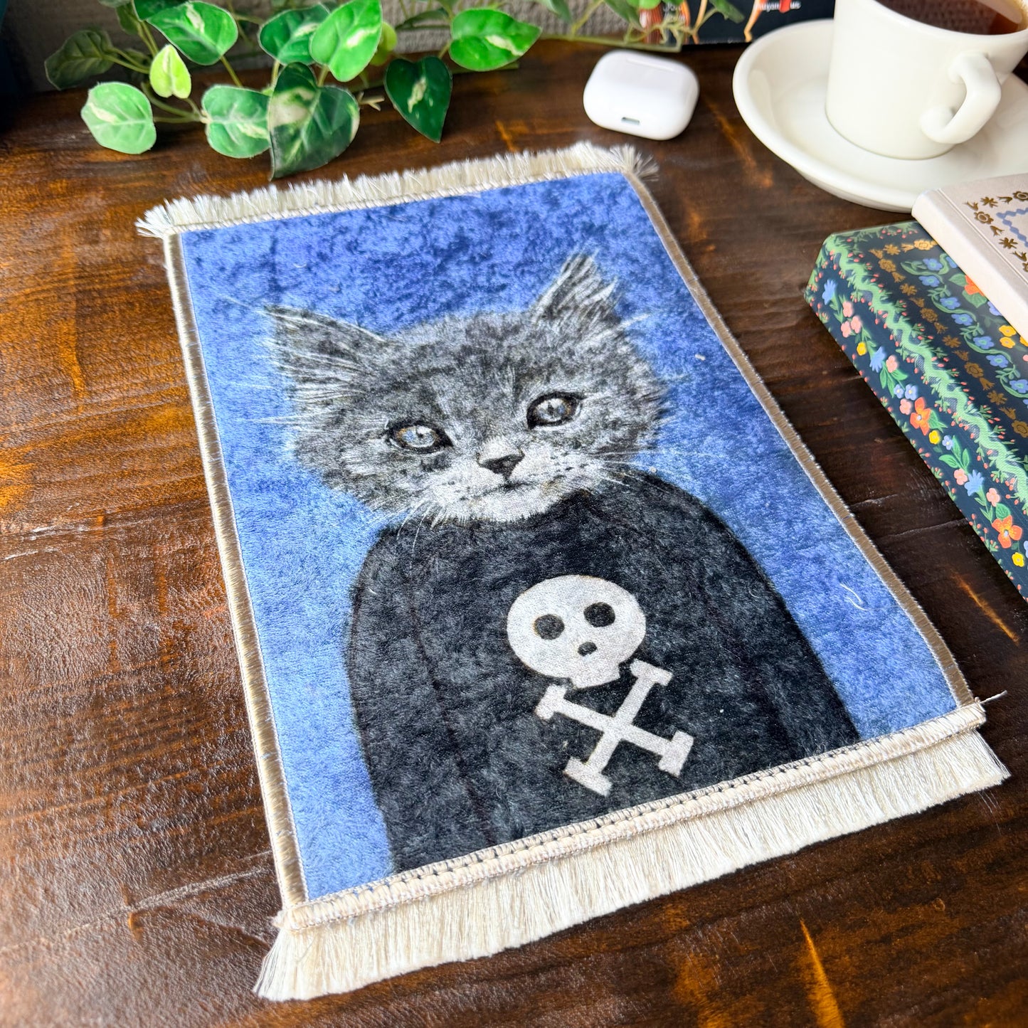 Cute Miniature Rug, Cat Design Gifts, Gift for Animal Lovers