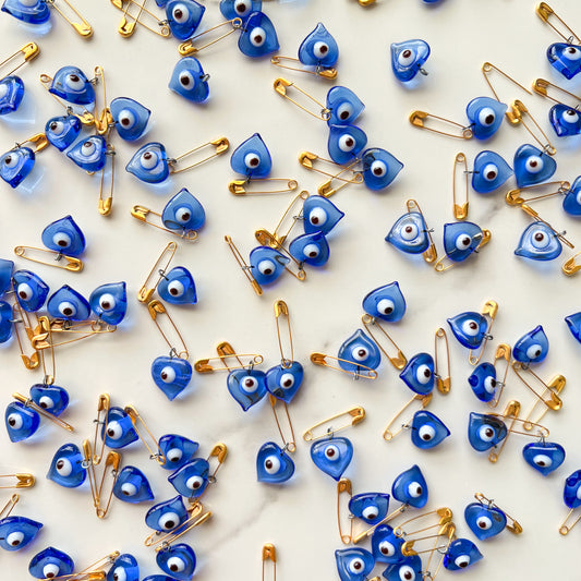 Evil Eye Pin, Heart Shaped Pin