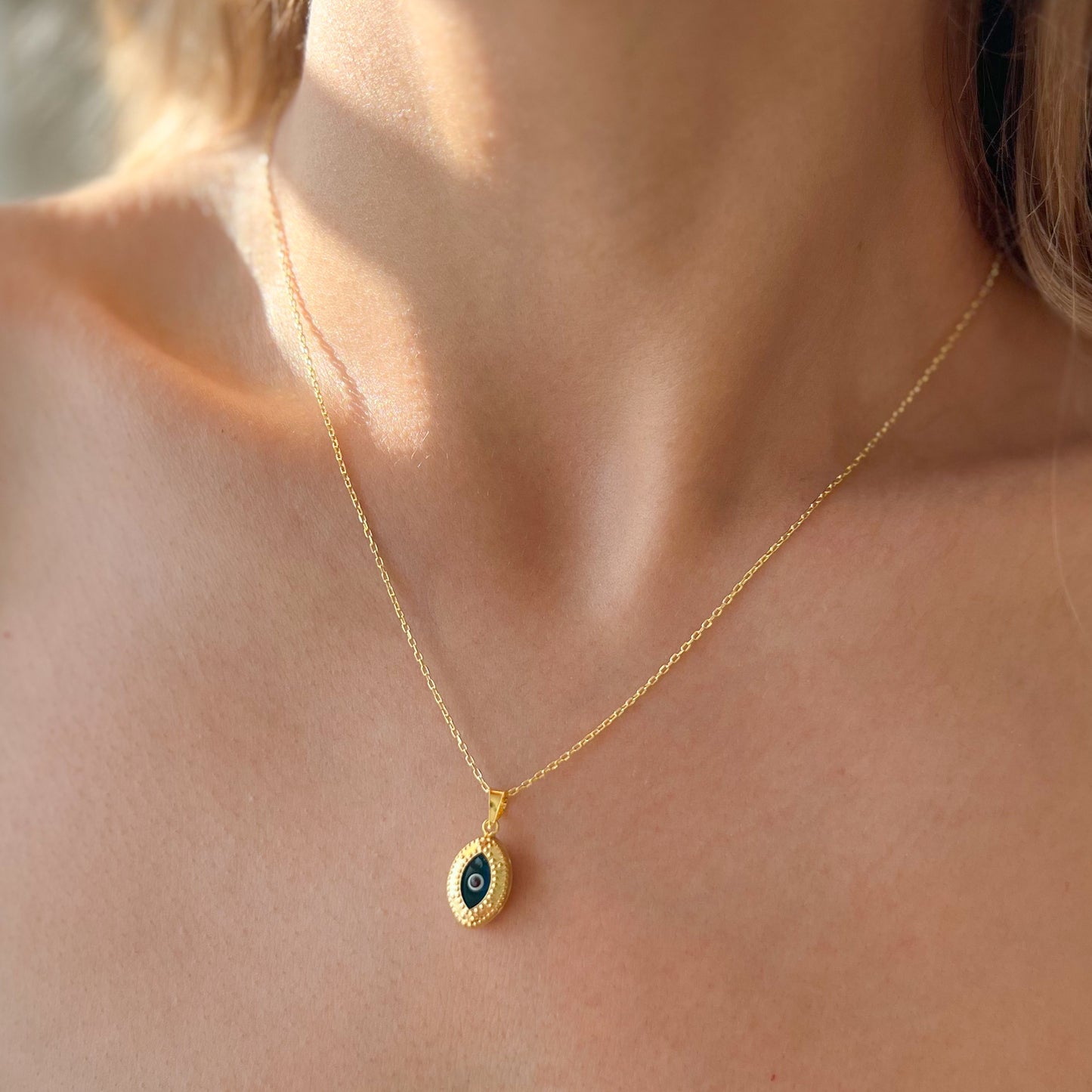 Cute Necklace, Gold Plated 925 Sterling Silver Necklace