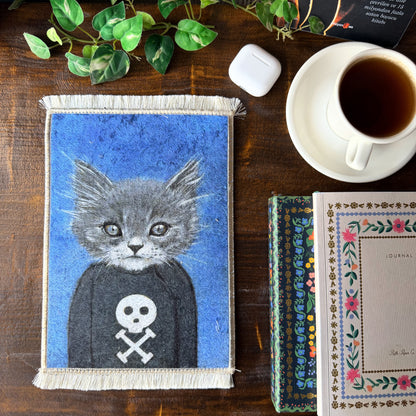 Cute Miniature Rug, Cat Design Gifts, Gift for Animal Lovers