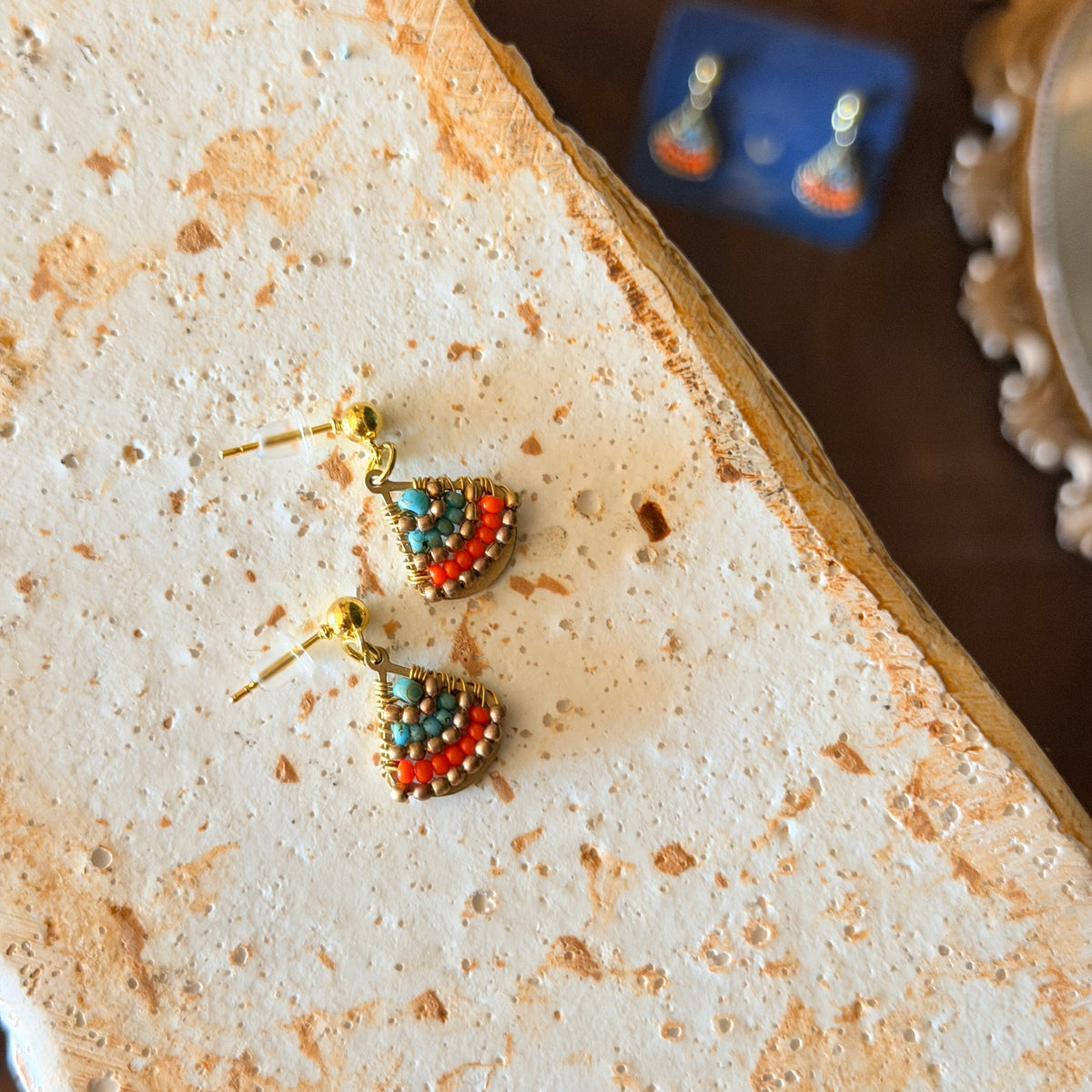 Wire-woven Earrings, Handmade Jewelry, Colorful Earrings