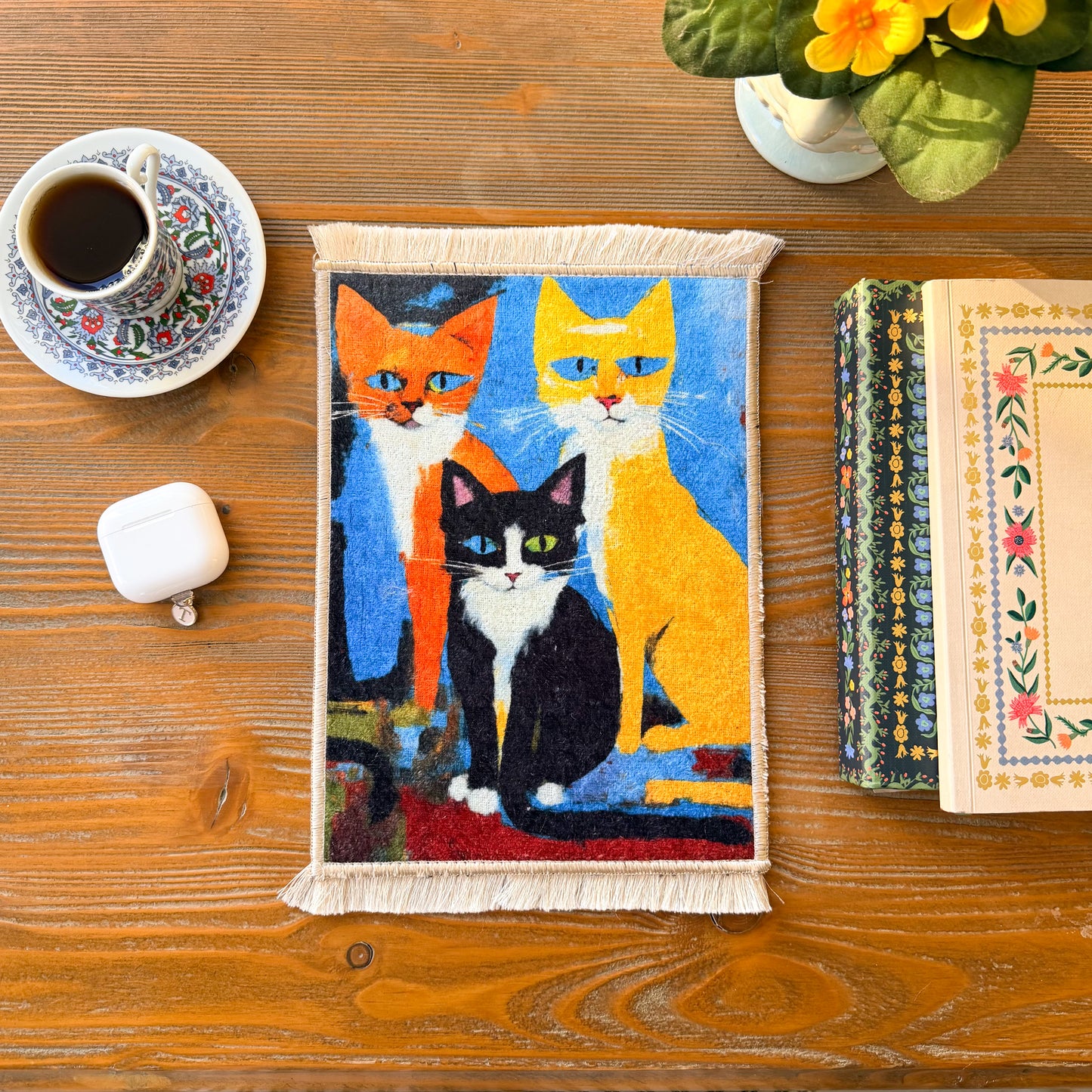 Digital Print Miniature Rug, Cute Rug, Decor Rug, Office Decor