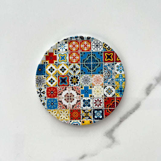 Moroccan Tile Style Coaster, Turkish Coaster, Boho Coaster