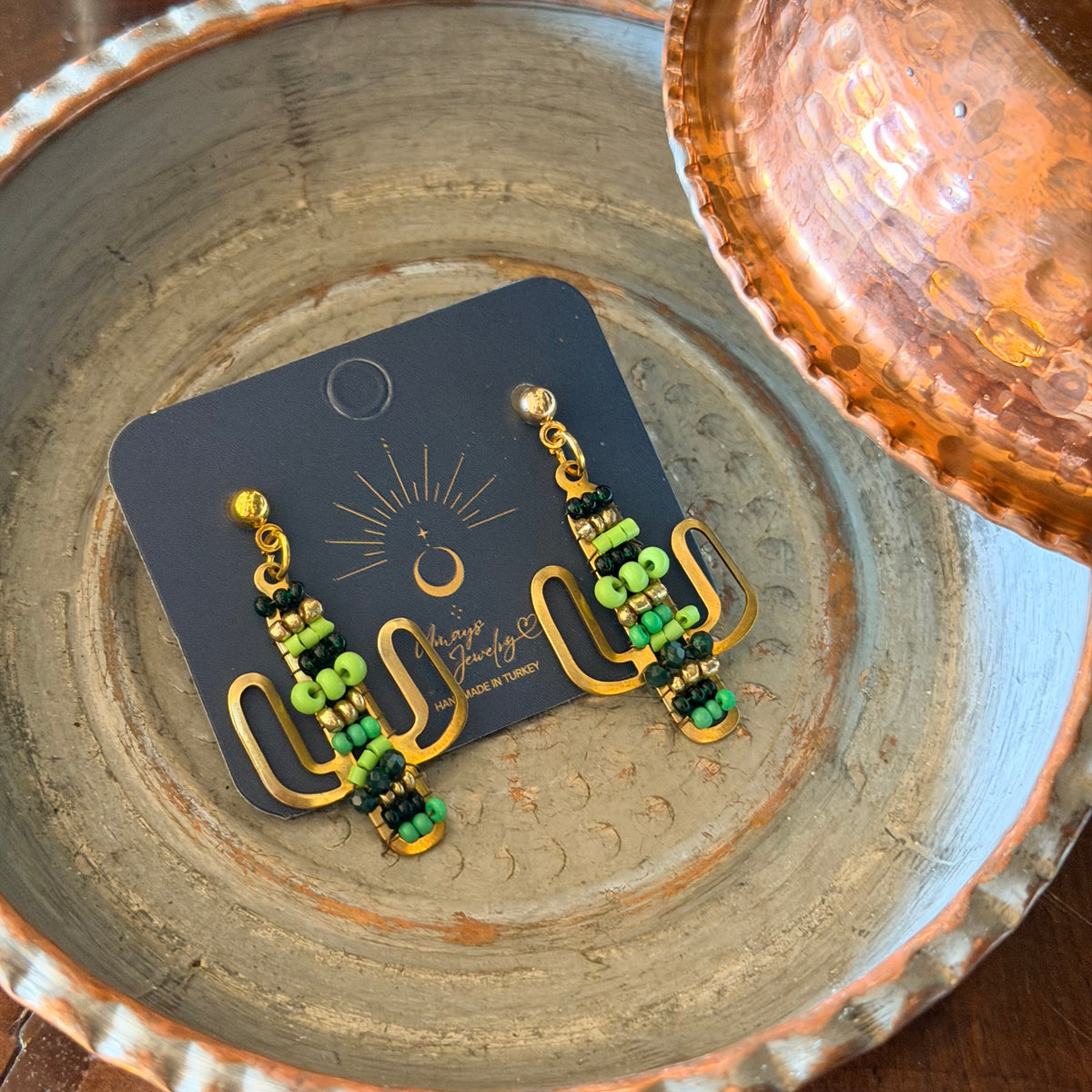 Cactus Earrings, Cute Earrings, Handmade Jewelry