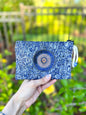 Evil Eye Fabric Pouch, Boho Coin Purse, Handmade Coin Purse