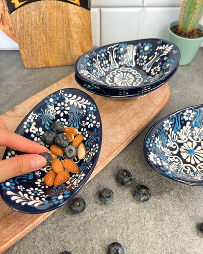 Ocean Color Ceramic Bowls, Mediterranean Design Bowl, Serving Bowl