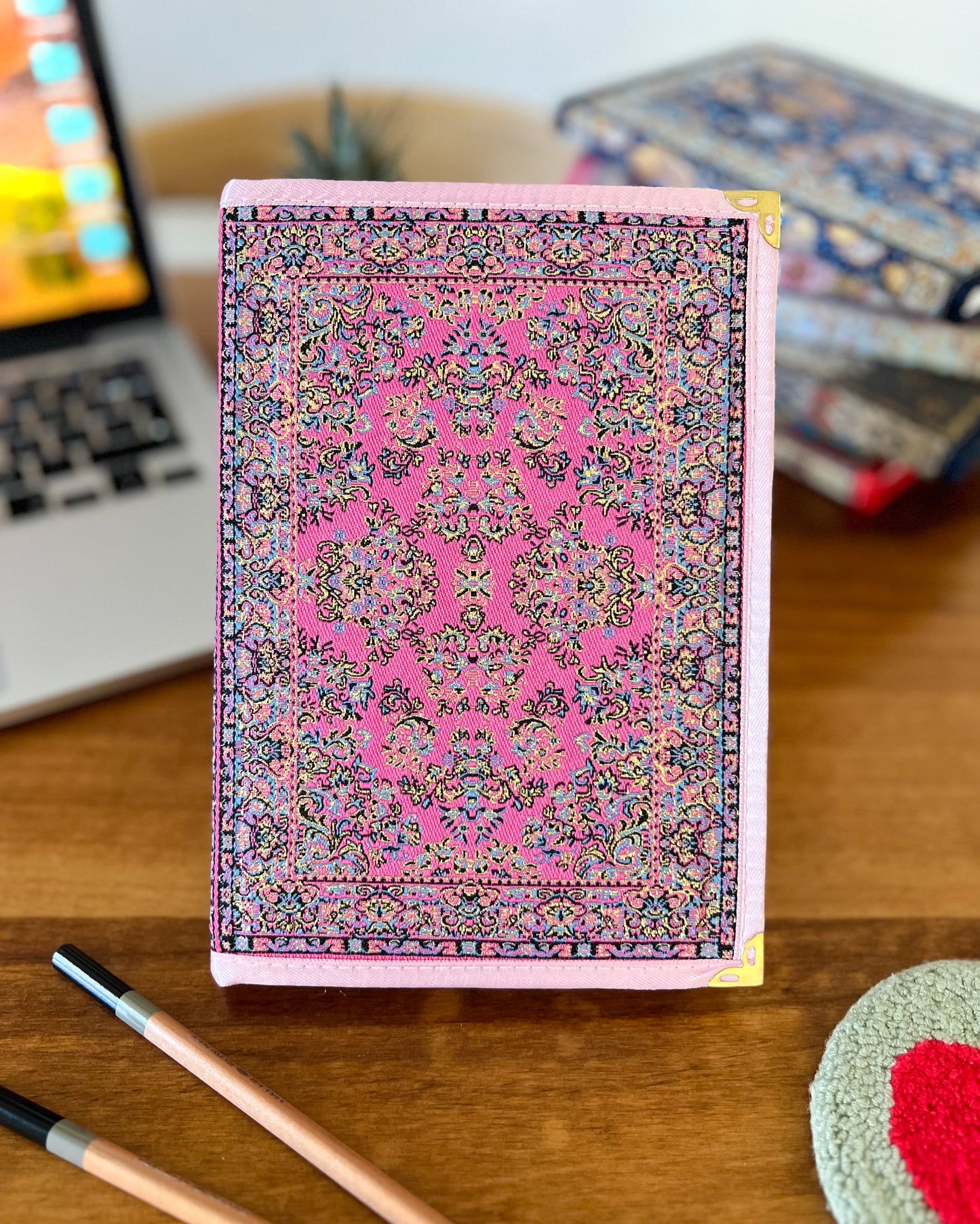 Rug Design Handmade Notebook, Cute Journal