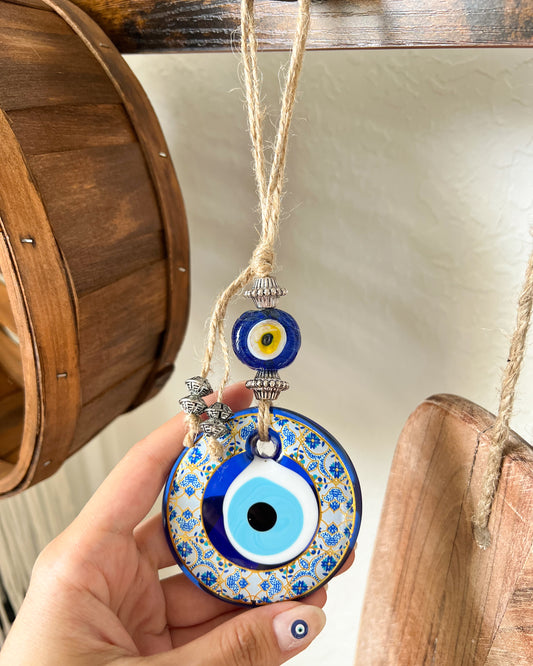 Handmade Evil Eye Wall Decor, Boho Decorations