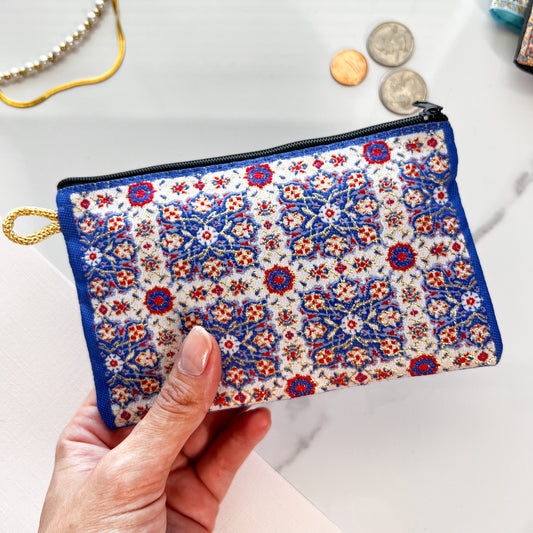 Small Zipper Pouch, Boho Coin Purse