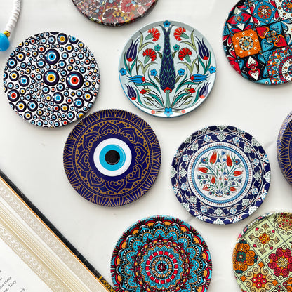 Boho Coaster, Tin Coaster, Turkish Coaster