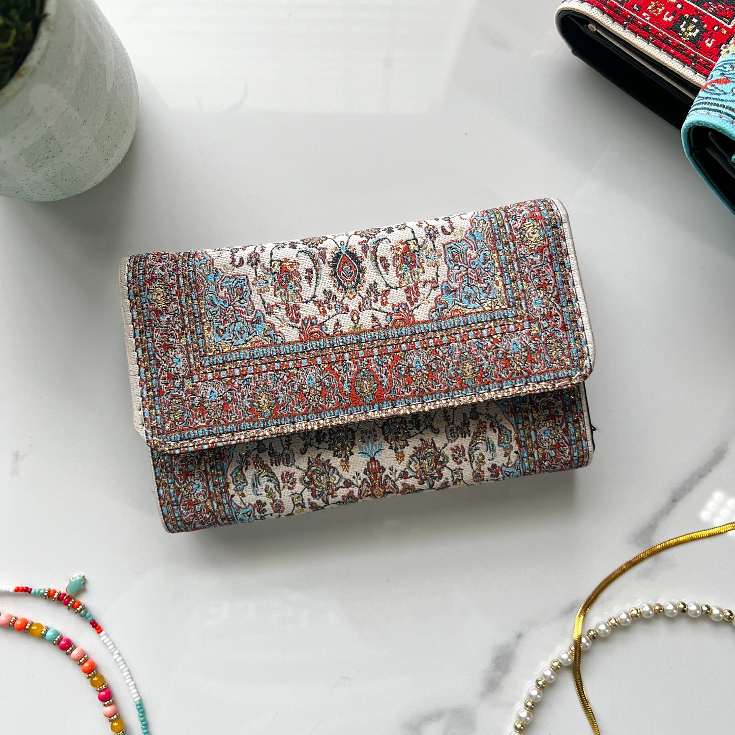 Rug Design Small Wallet for Women, Handmade Women's Accessories