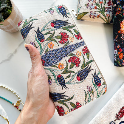 Floral Wallet, Handmade Wallet for Women, Fabric Wallet