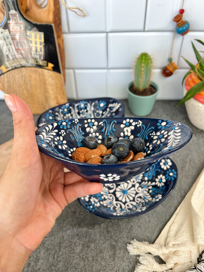 Ocean Color Ceramic Bowls, Mediterranean Design Bowl, Serving Bowl