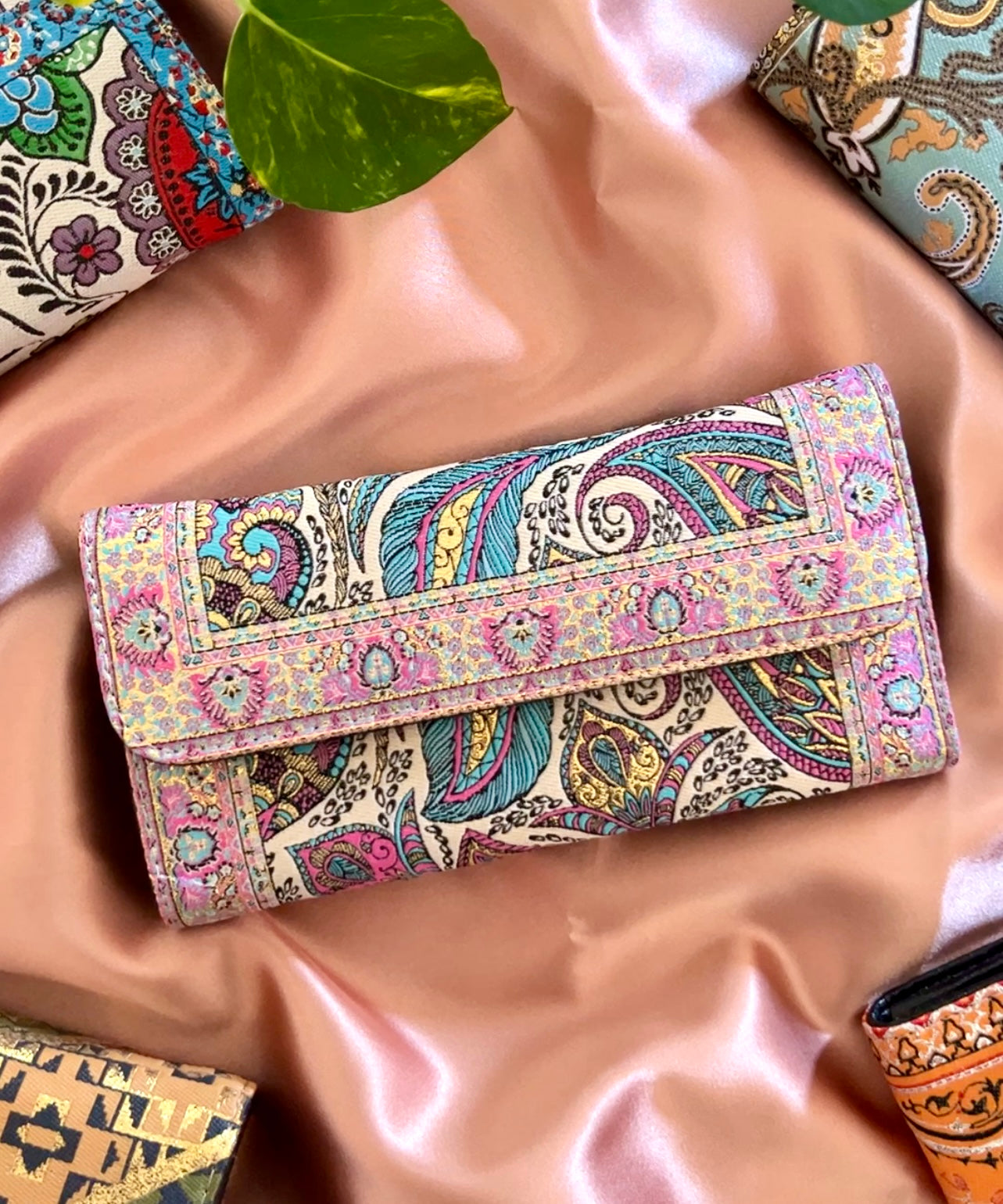 Pink Wallet, Handmade Wallet, Small Purse for Women