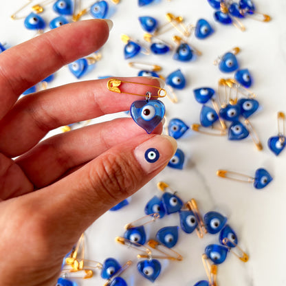 Evil Eye Pin, Heart Shaped Pin