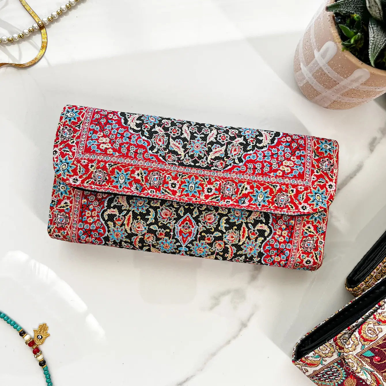 Boho Wallet for Women, Handcrafted Vegan Wallet Women