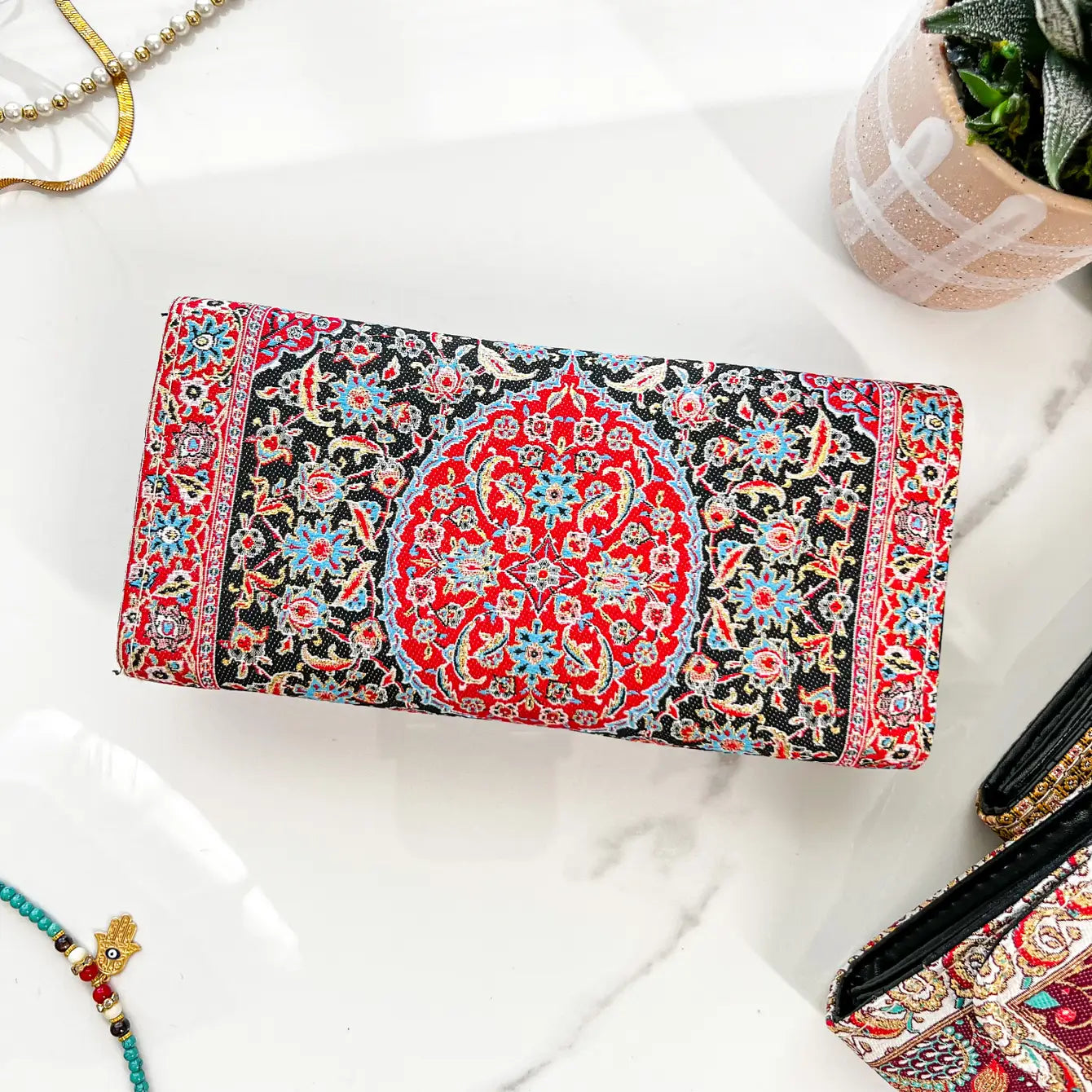 Boho Wallet for Women, Handcrafted Vegan Wallet Women