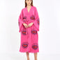 Evil Eye Kimono, Block Print Robe, Organic Cotton Kimono