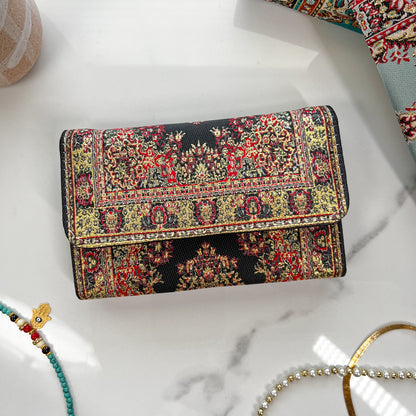 Rug Design Small Wallet, Handmade Boho Wallet for Women