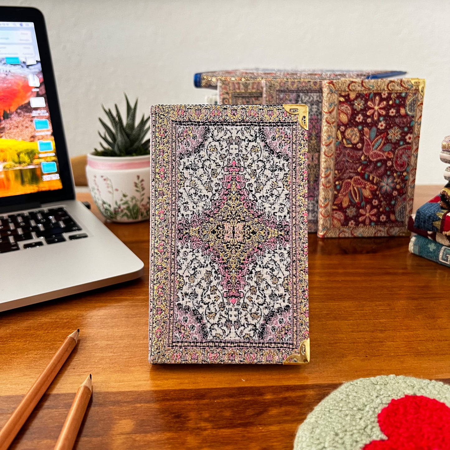 Cute Small Notebook, Rug Design Small Journal