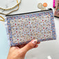 Floral Coin Purse, Handmade Boho Fabric Pouch, Bag Organizers