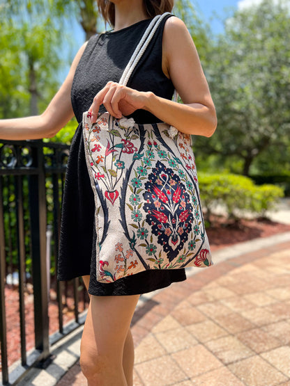 Floral Bag for Women, Handmade Shoulder Bag